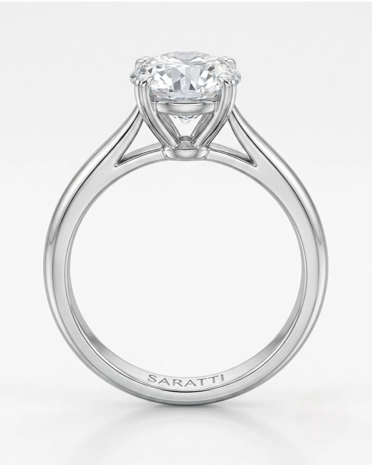 Fiore – Sparkly Bloom Natural Round Diamond Tulip Solitaire Ring