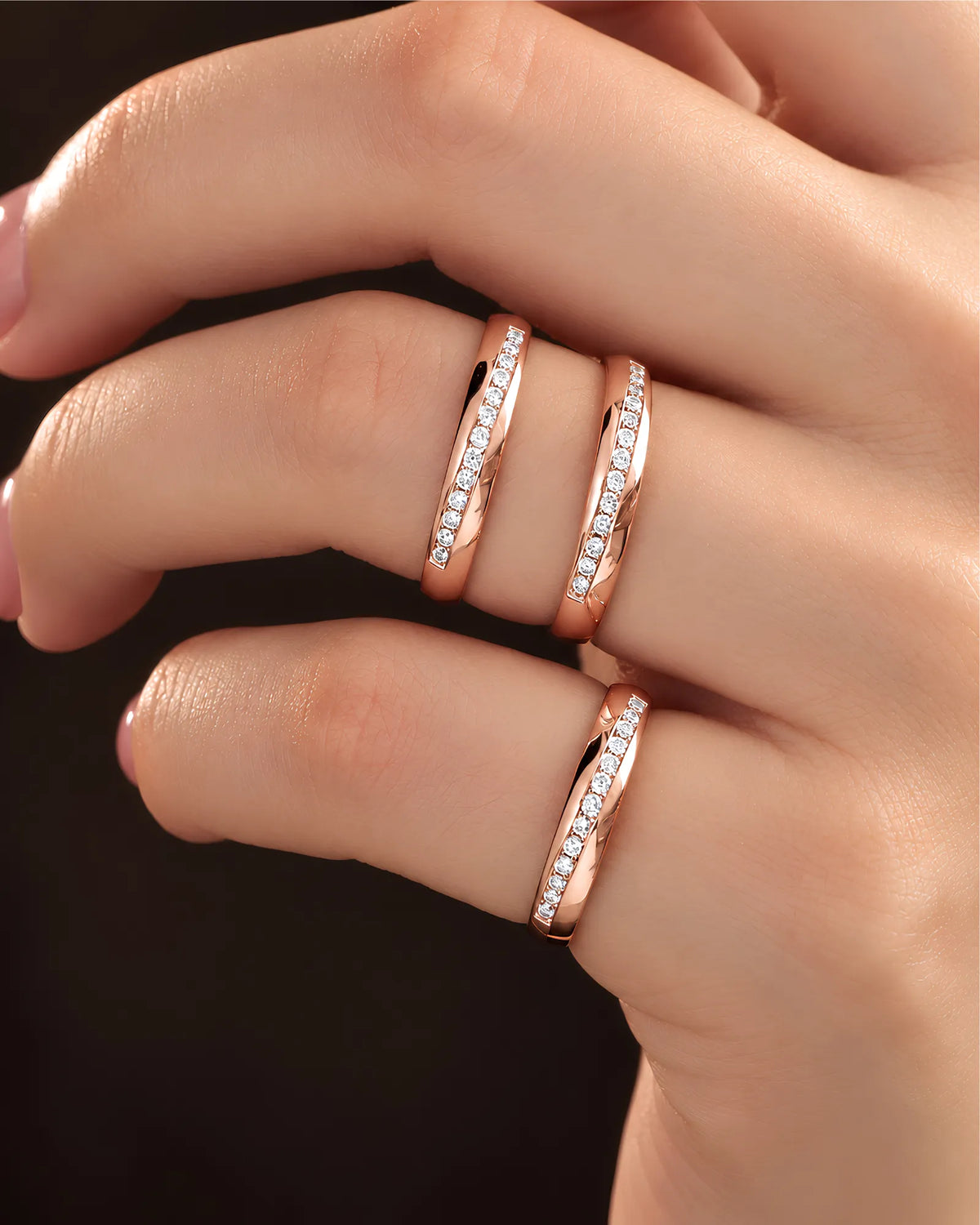 Oblong Channel Set Diamond Eternity Wedding Band