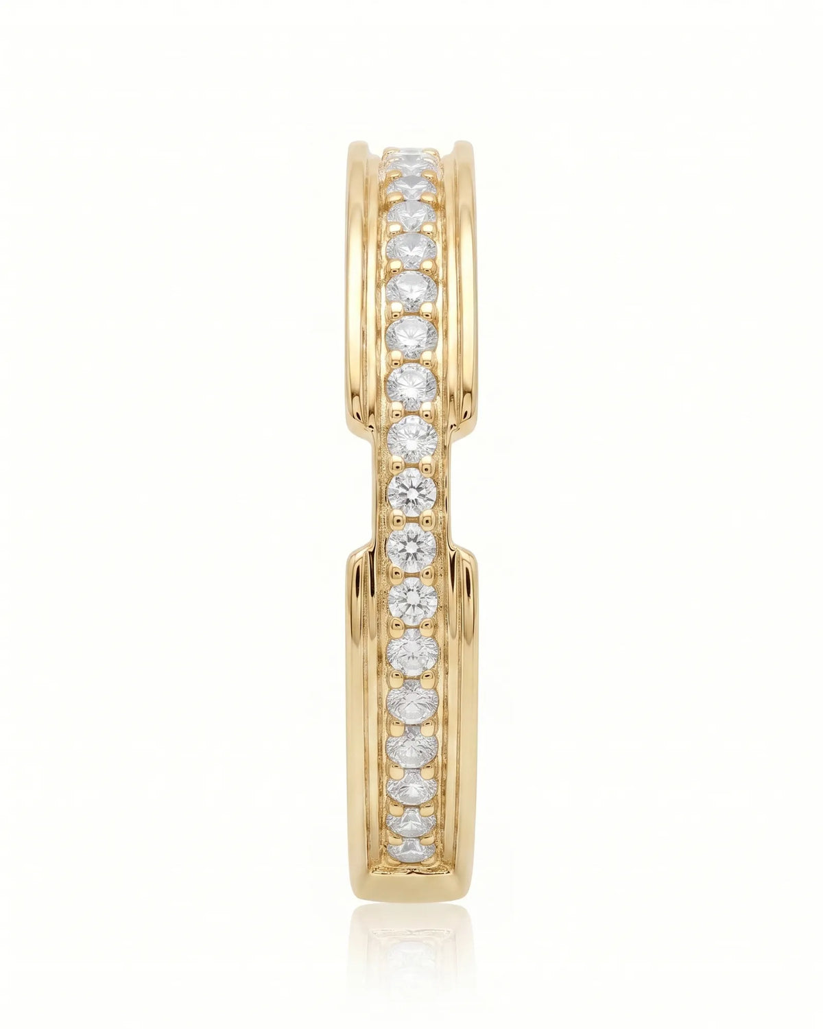 Round Diamond Wedding Band in White Gold