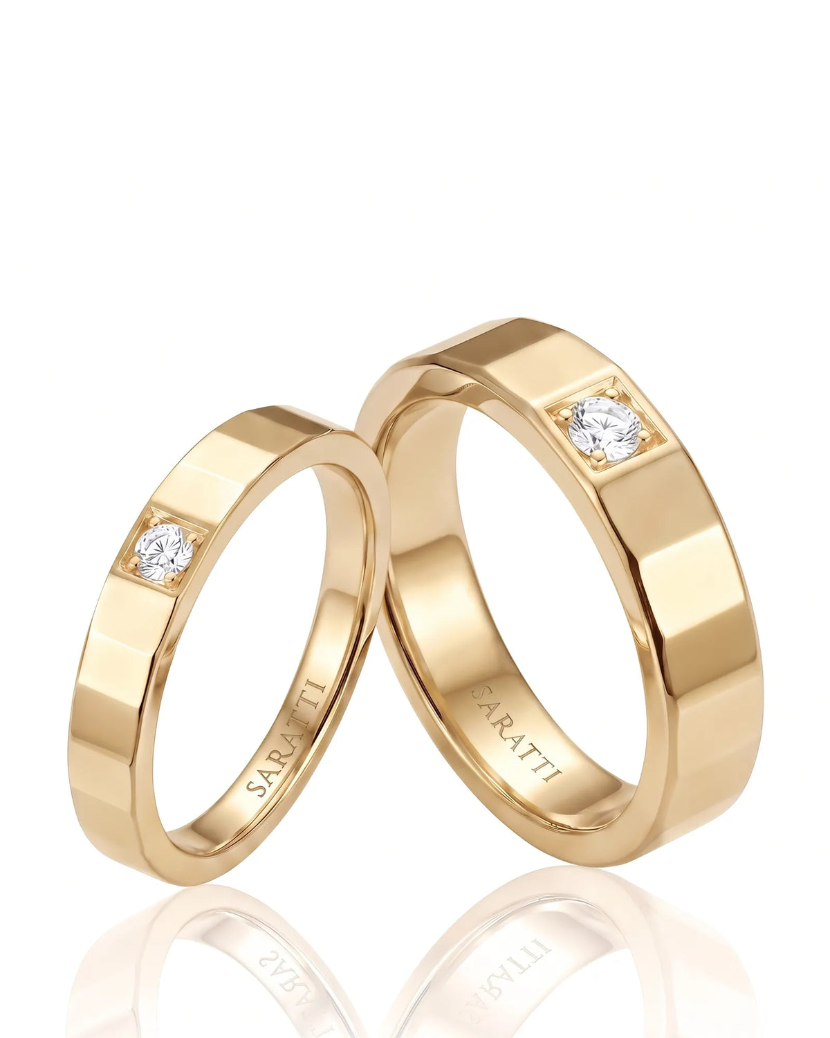 Aura Diamond Wedding Set | His & Hers
