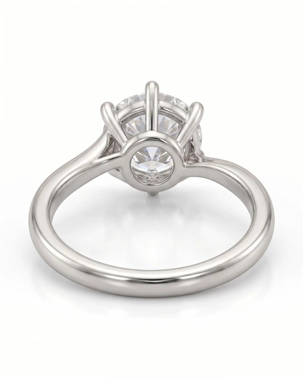Kira – Lovely Crown Natural Round Diamond Solitaire Ring
