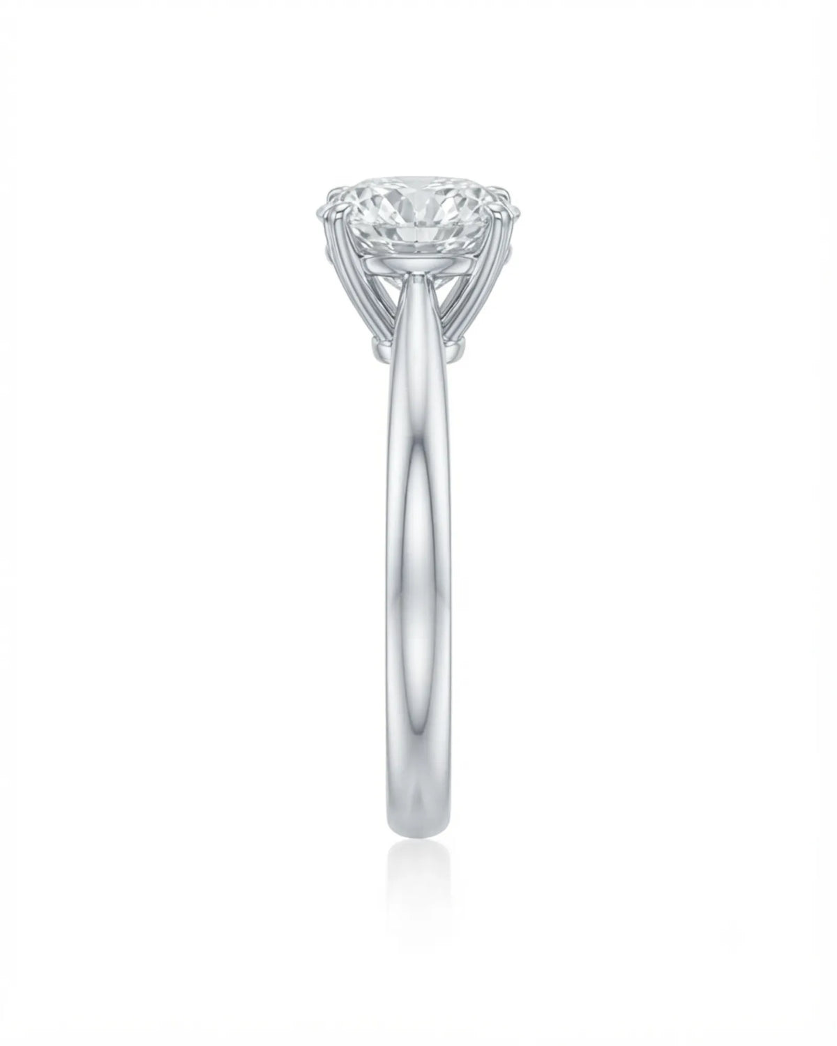 Fiore – Sparkly Bloom Natural Round Diamond Tulip Solitaire Ring