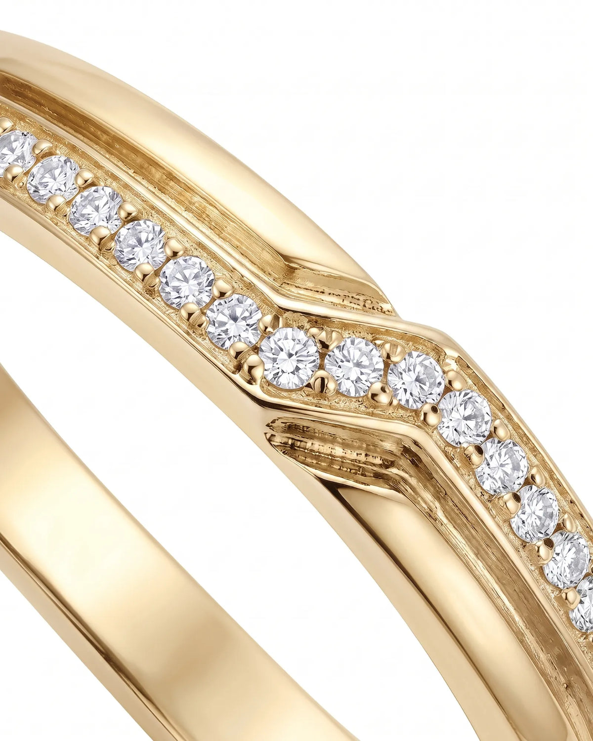 Channel Set Diamond Band Wedding Set