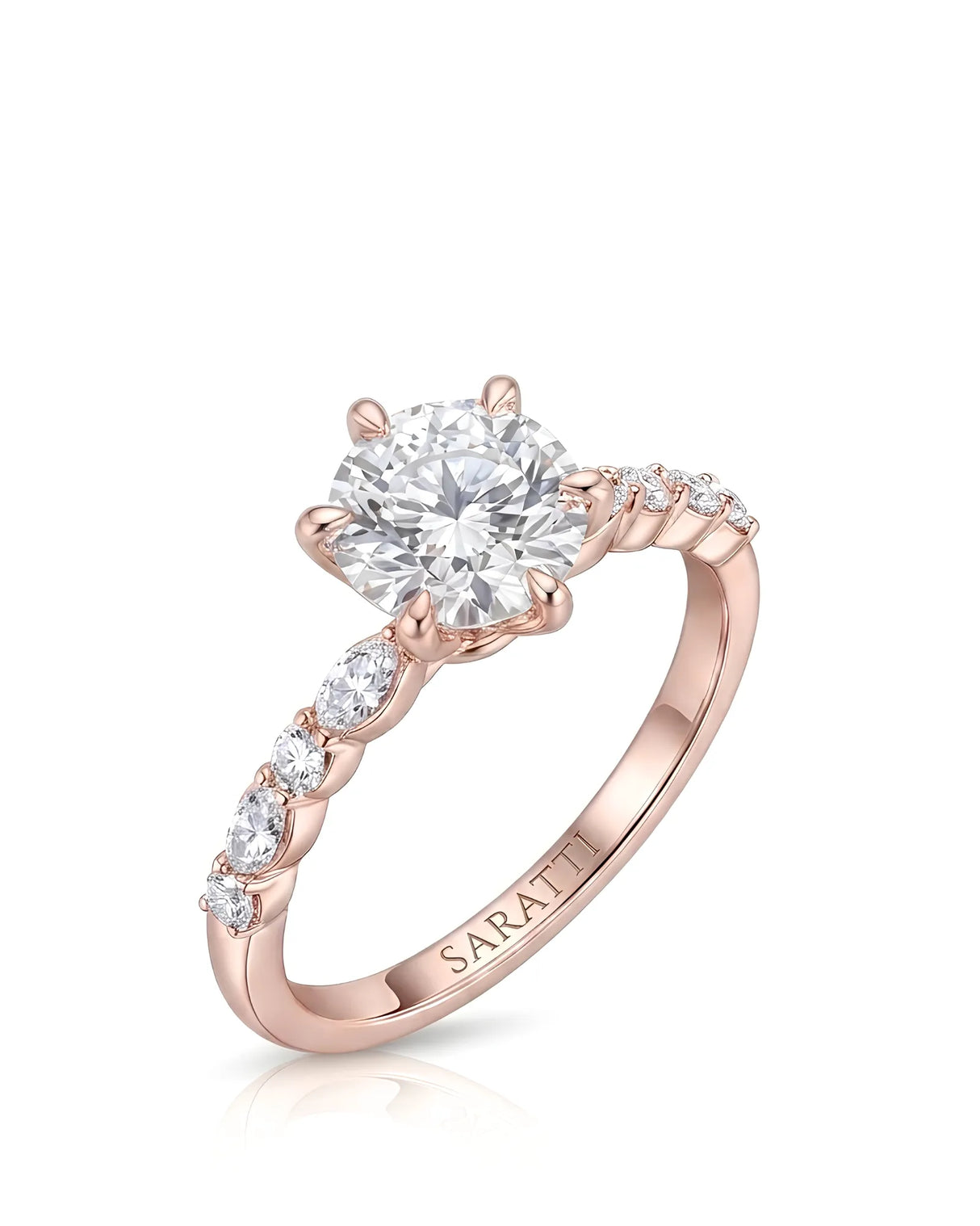 Faye – Natural Round Diamond Six-Prong Engagement Ring
