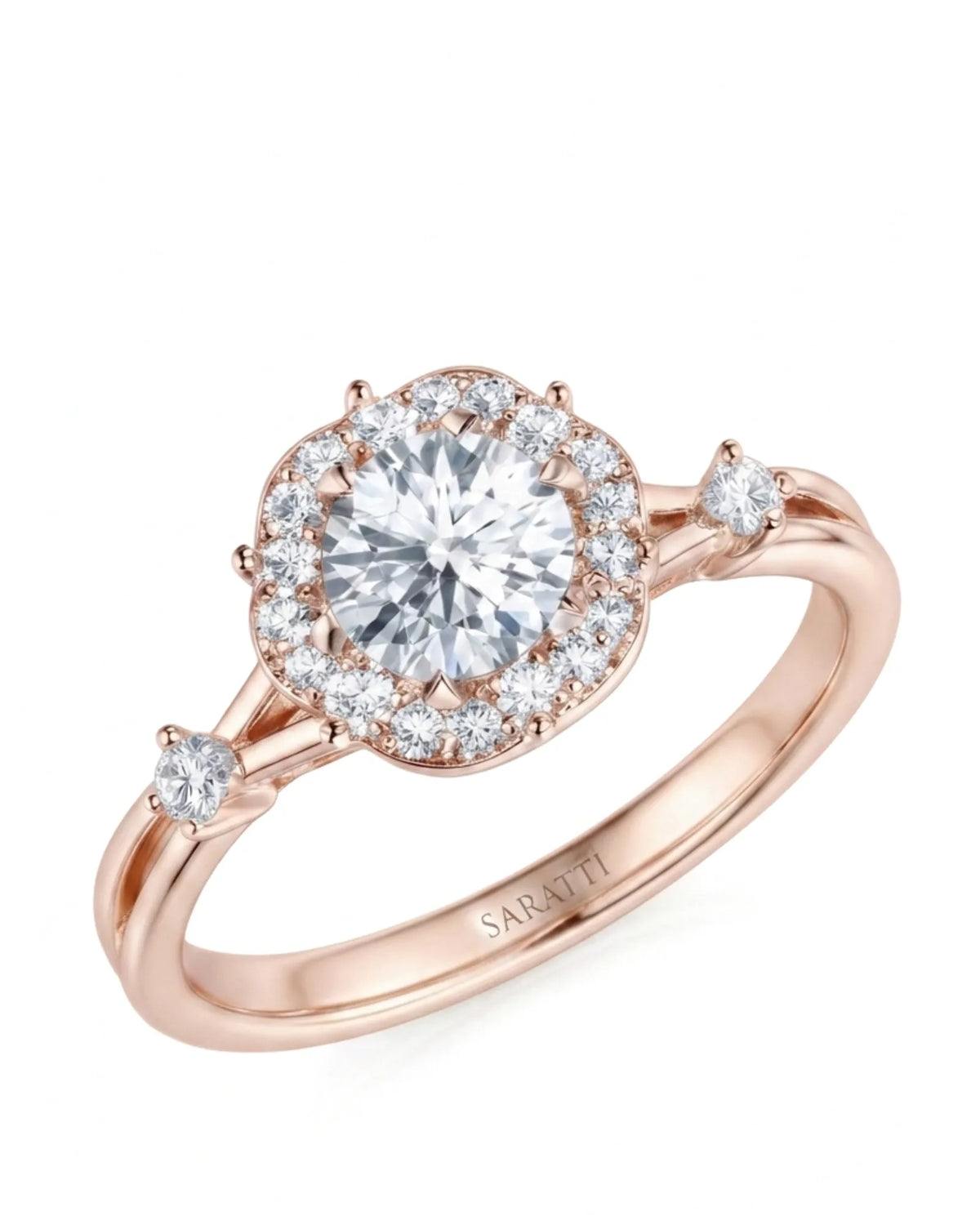 Emory – Eternal Presence Natural Round Diamond Halo Ring