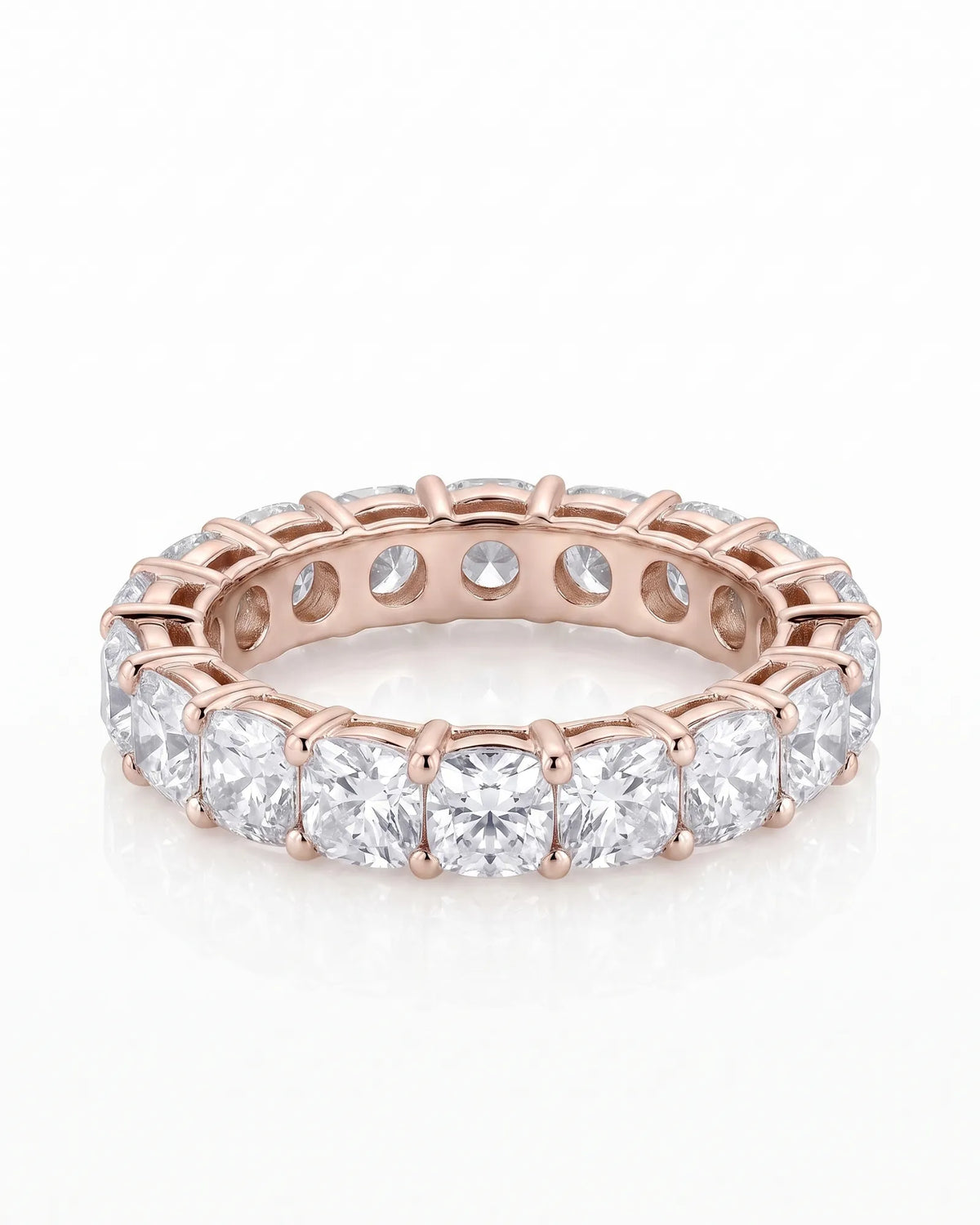 Cushion-Cut Natural Diamond Eternity Band