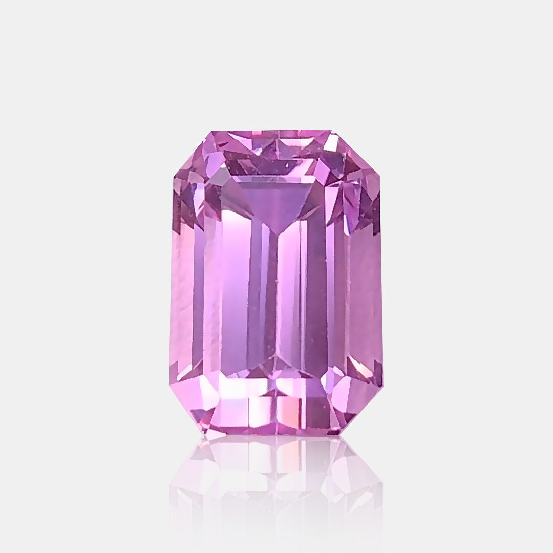 15.02 carats Natural Kunzite | Emerald Cut – 15.5 × 10.7 × 10.2mm
