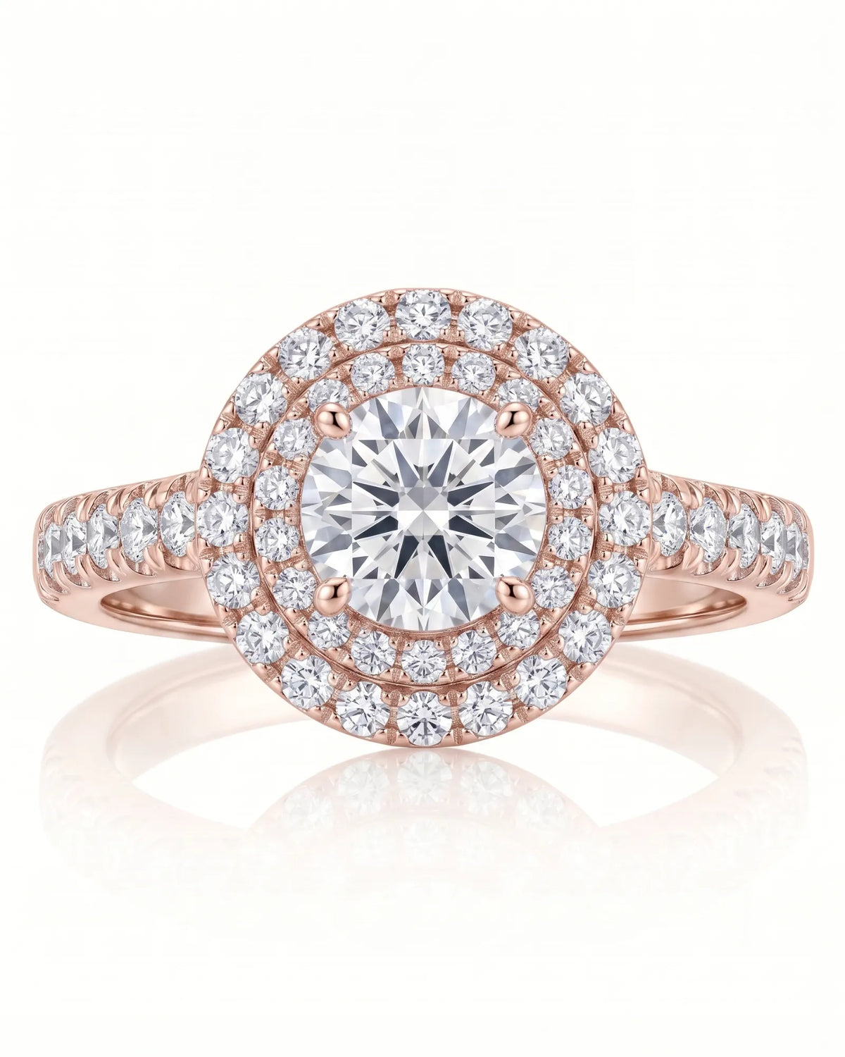 Keira – Gleaming Promise Natural Round Diamond Double Halo Ring