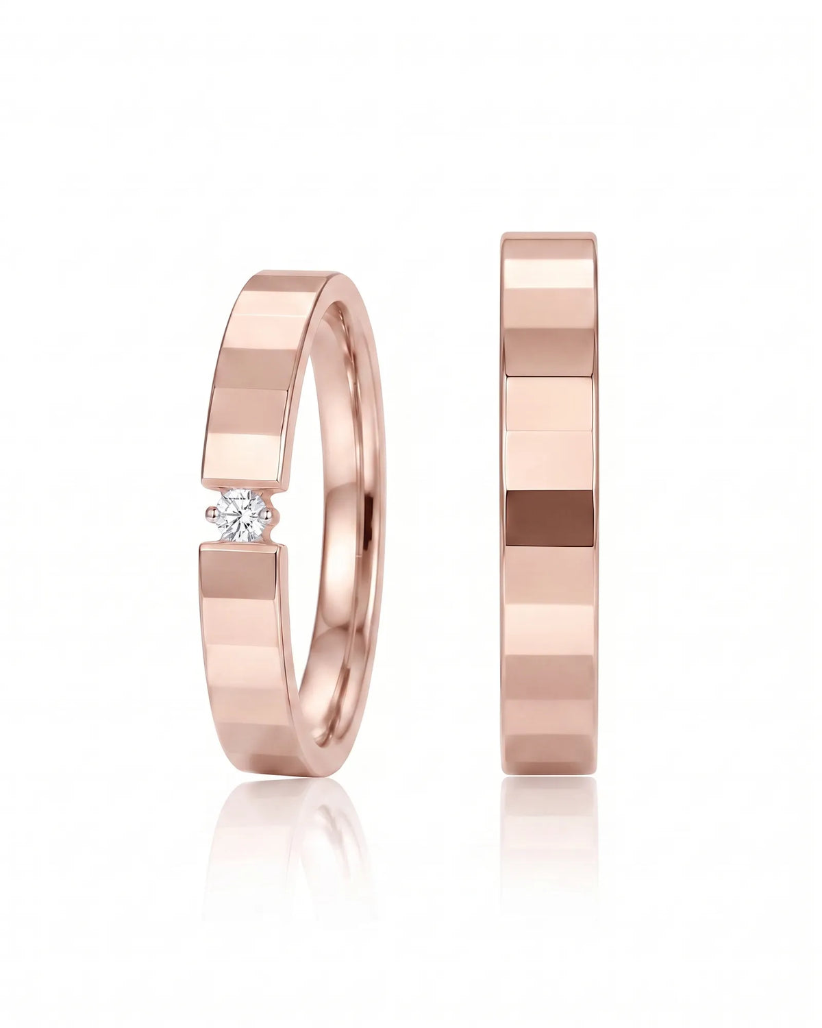 Diamond Nexus Wedding Rings for Him & Her