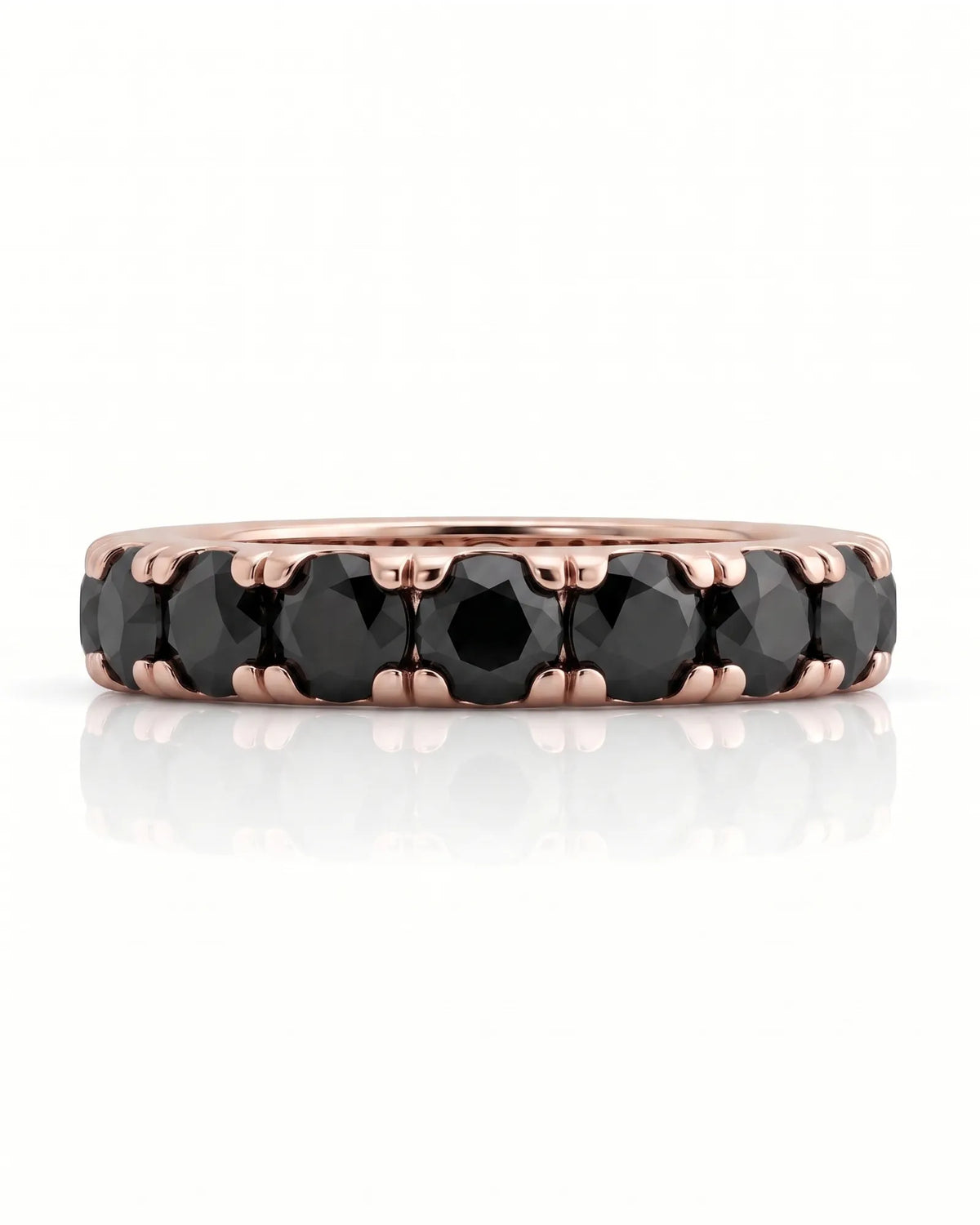 Black Natural Diamond Eternity Band