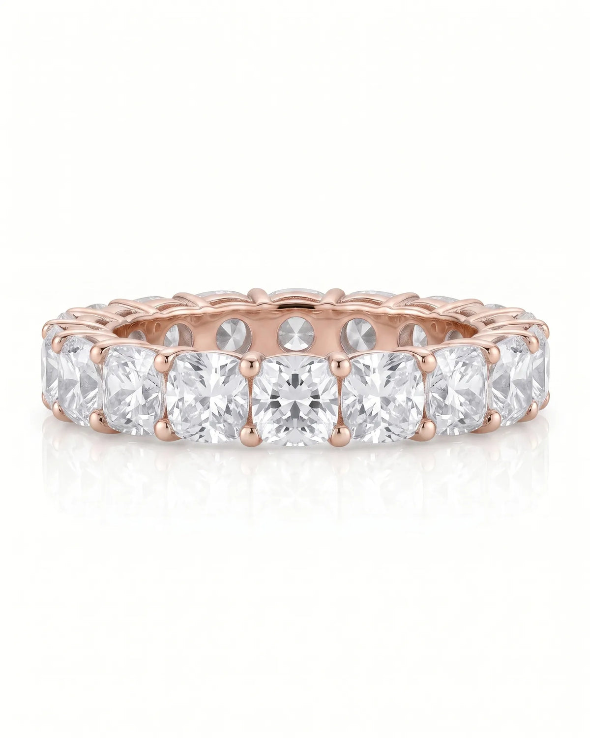 Cushion-Cut Natural Diamond Eternity Band