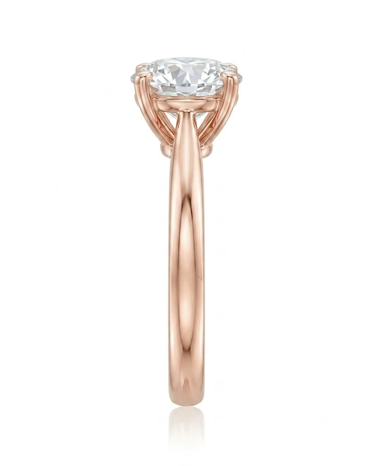 Fiore – Sparkly Bloom Natural Round Diamond Tulip Solitaire Ring