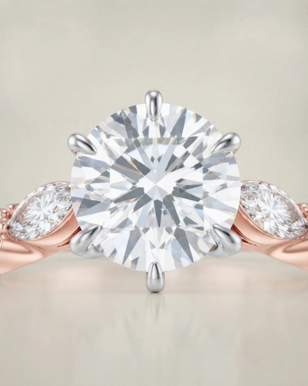 Faye – Natural Round Diamond Six-Prong Engagement Ring