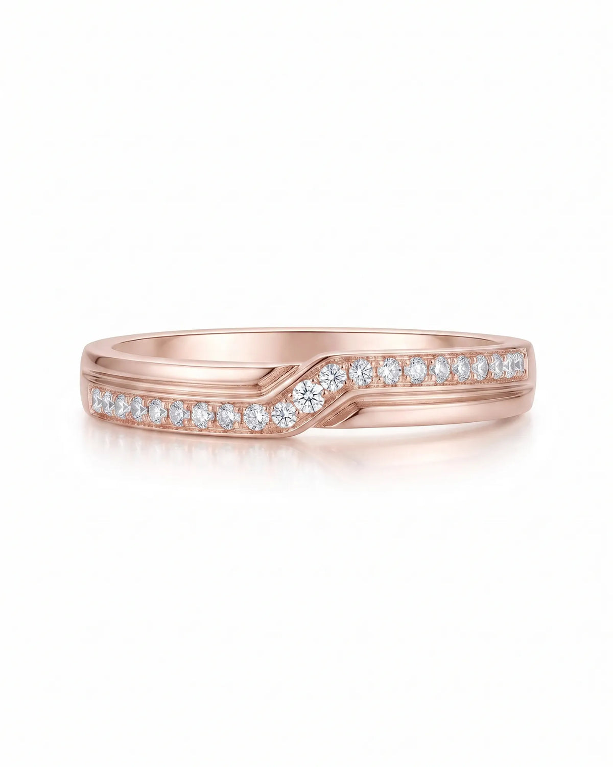 Channel Set Diamond Band Wedding Set