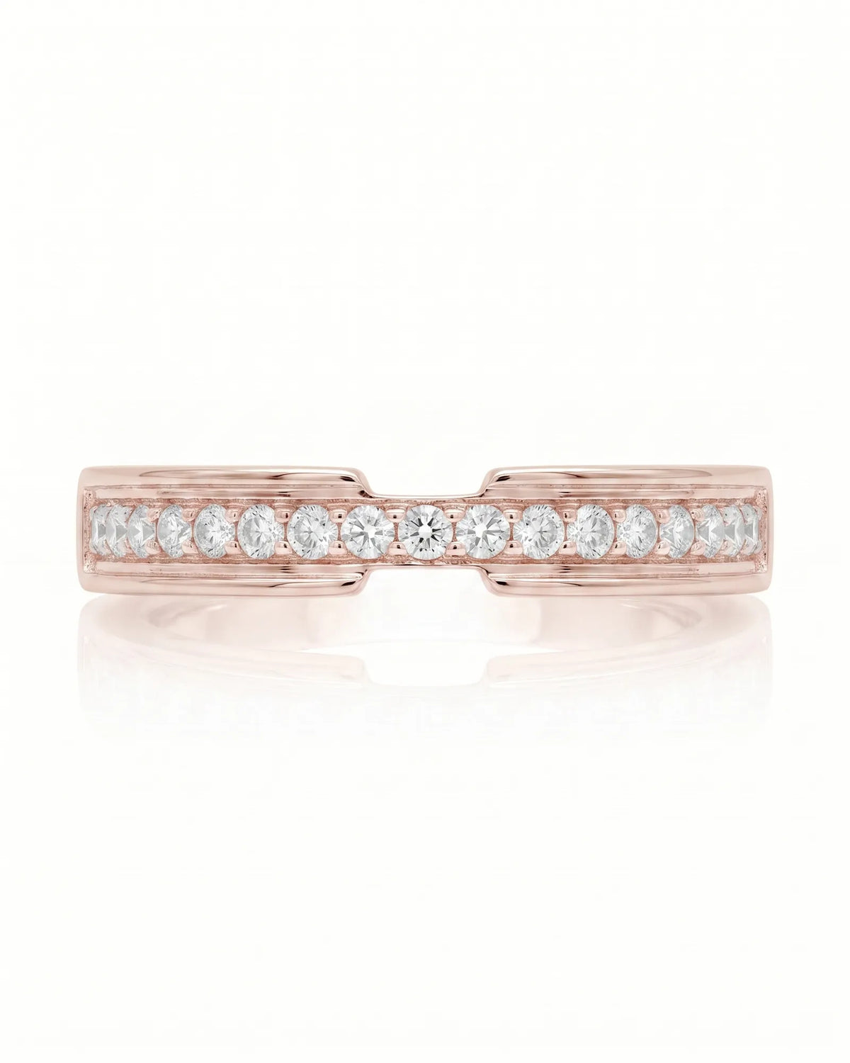 Round Diamond Wedding Band in White Gold