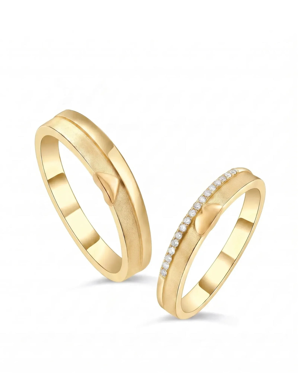 The Sweet Embrace Duo Wedding Ring Set
