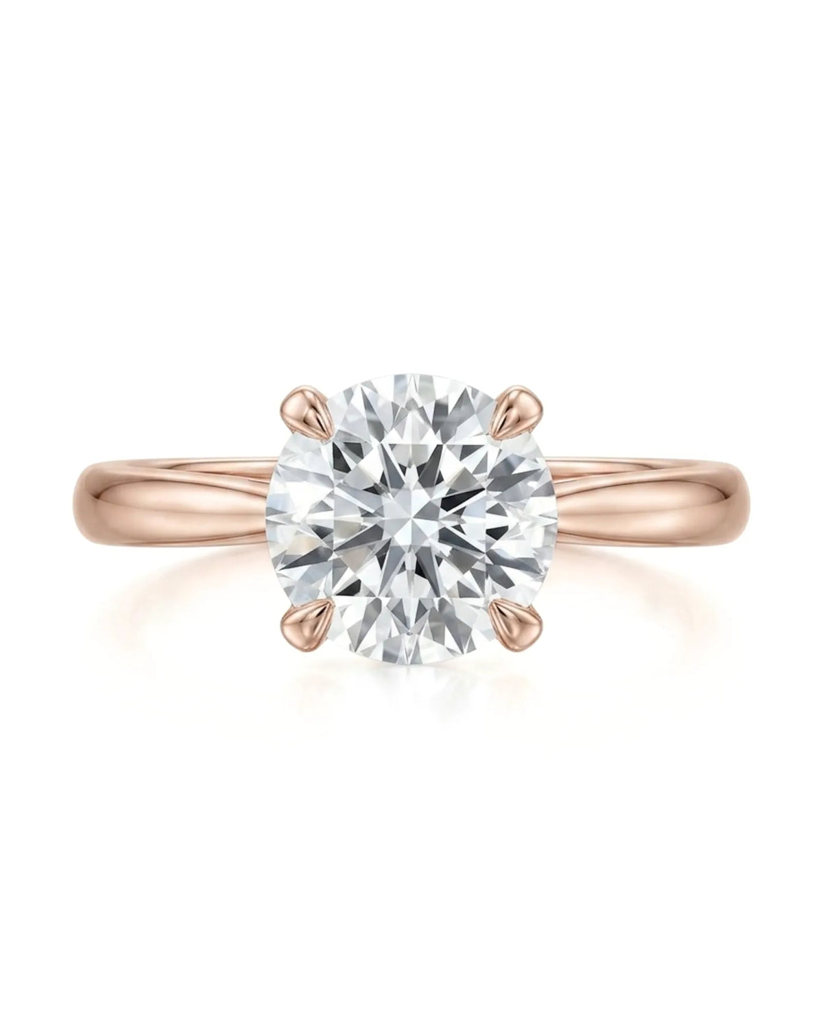 Fiore – Sparkly Bloom Natural Round Diamond Tulip Solitaire Ring