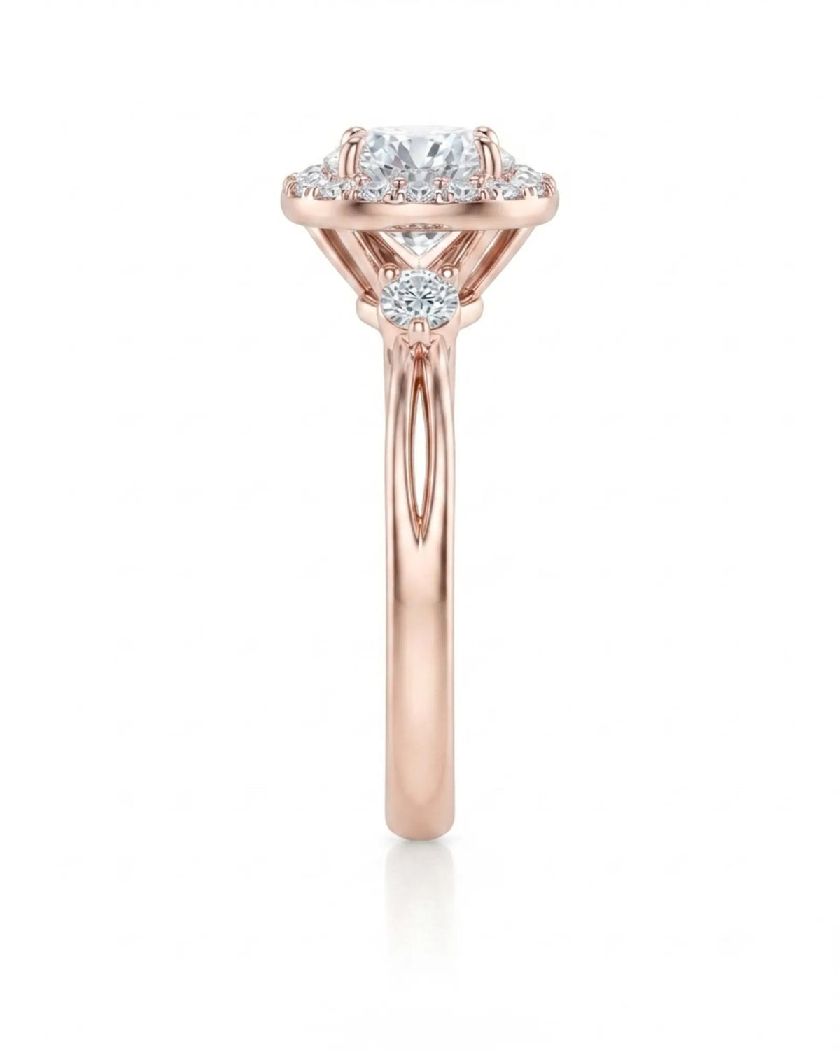 Emory – Eternal Presence Natural Round Diamond Halo Ring