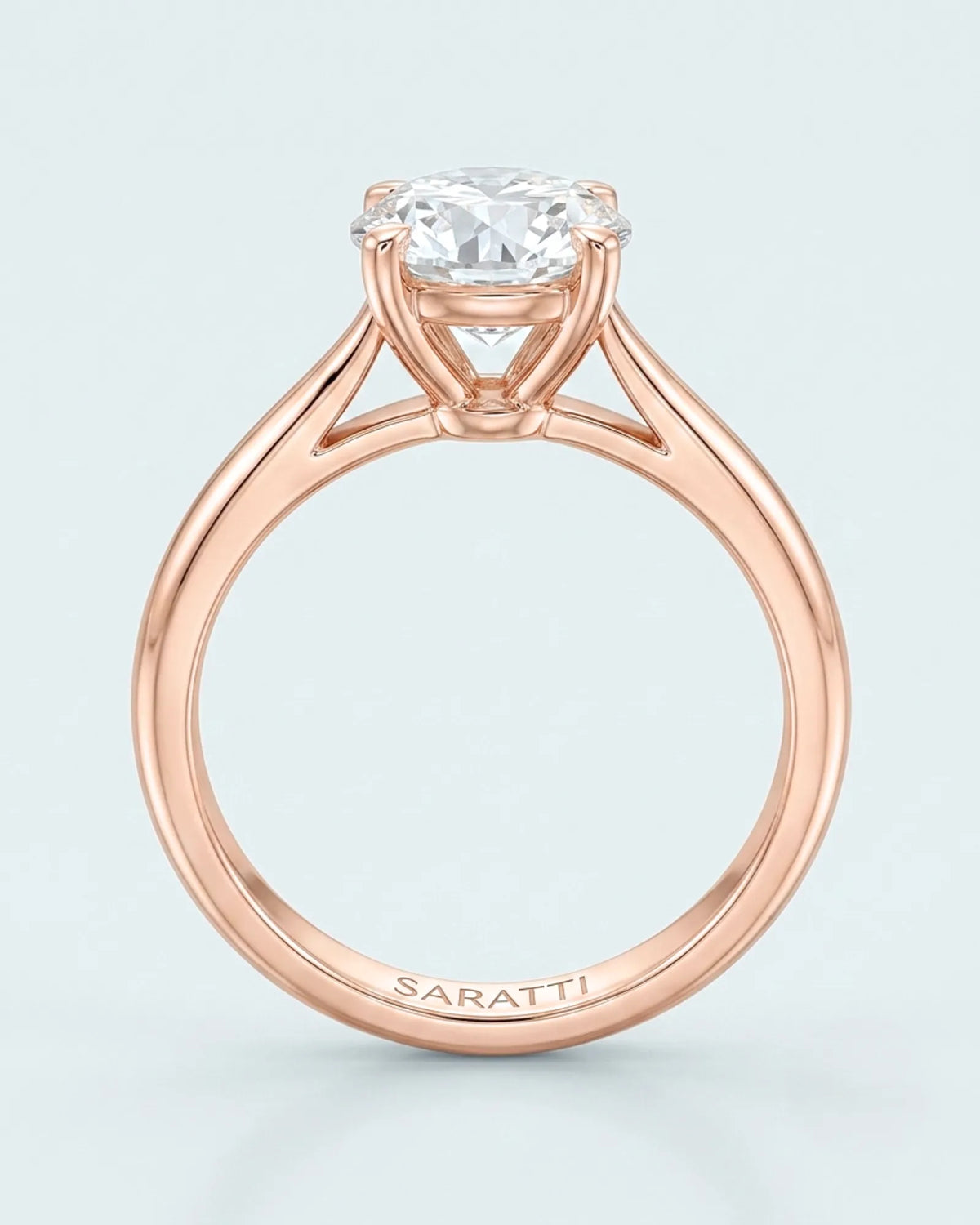 Fiore – Sparkly Bloom Natural Round Diamond Tulip Solitaire Ring