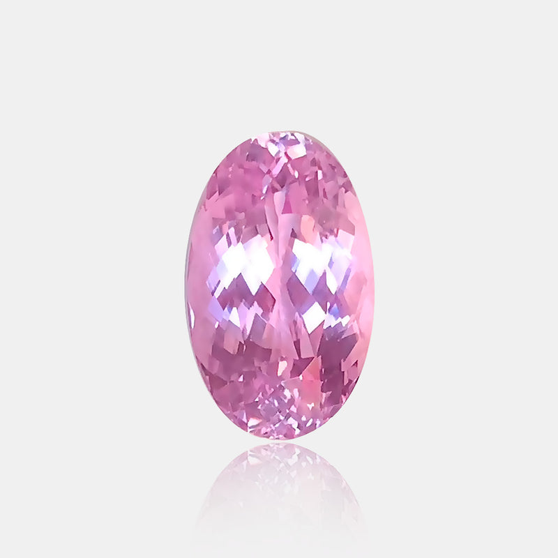 18.84 carat Natural pink kunzite oval cut loose gemstone | SARATTI