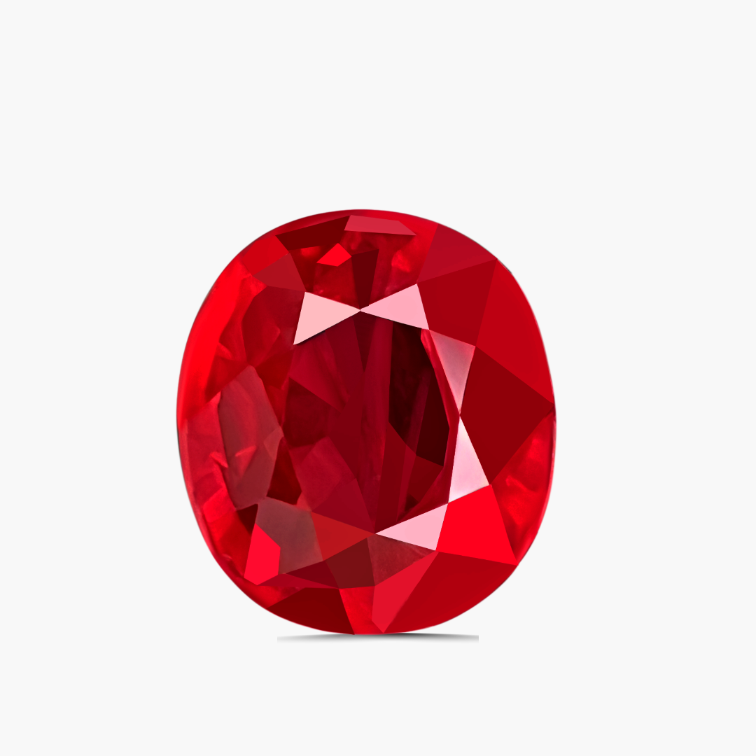 1.02 cts Unheated Vivid Red Ruby Gemstone | GRS Certified