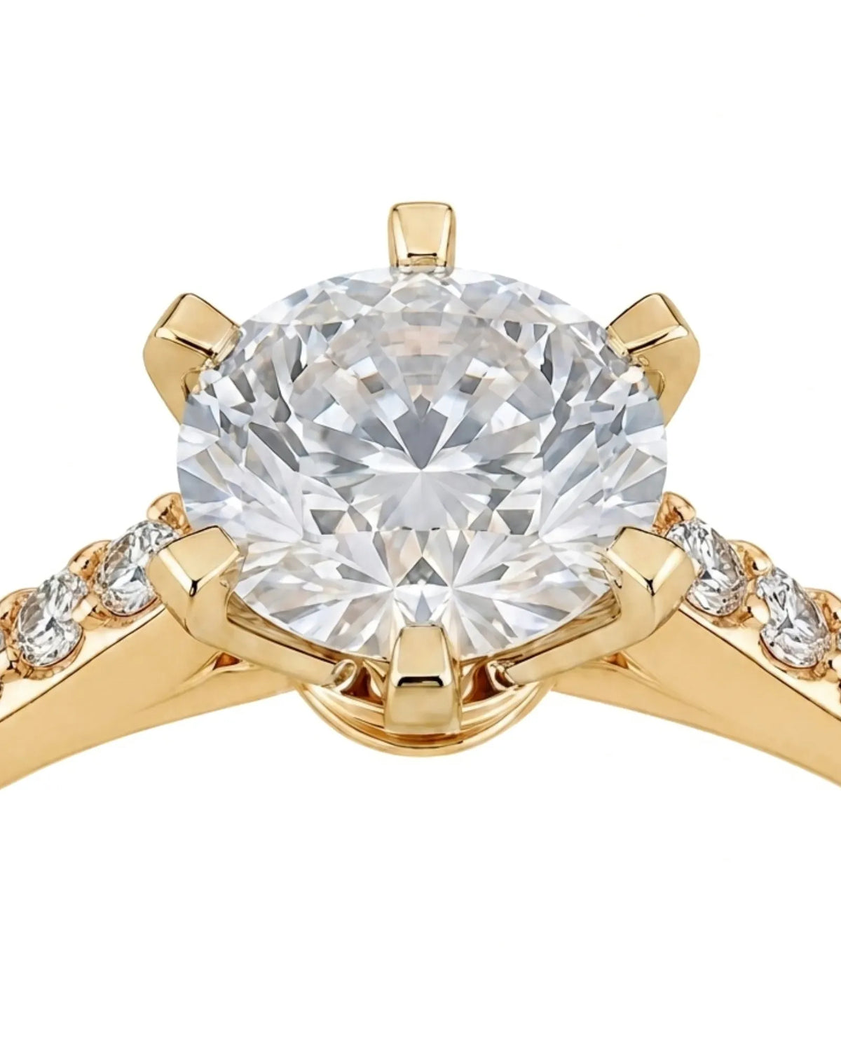 Dakota – Natural Round Diamond Two-Tone Six-Prong Engagement Ring