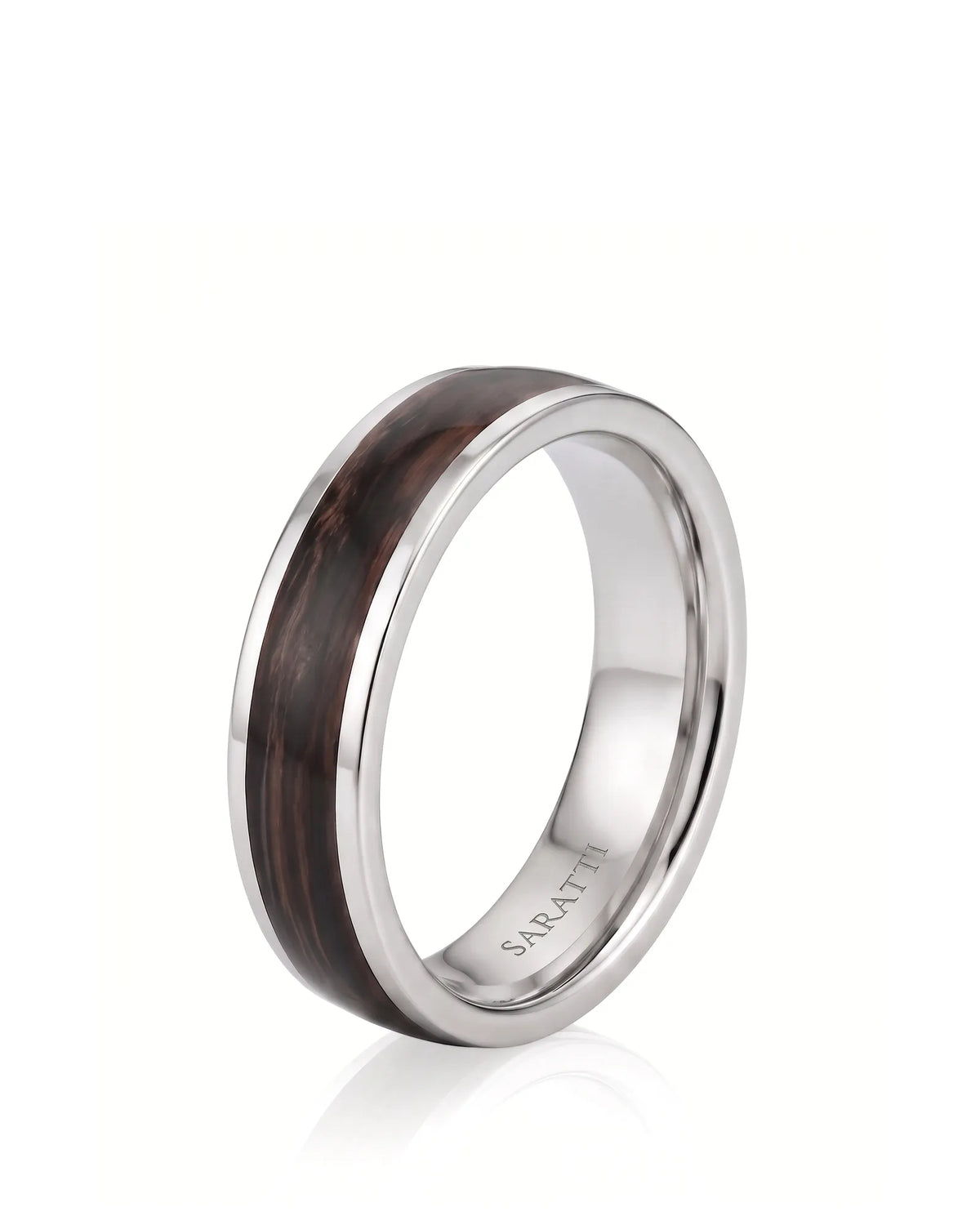 Enamel Ring with Wood Inspired Design