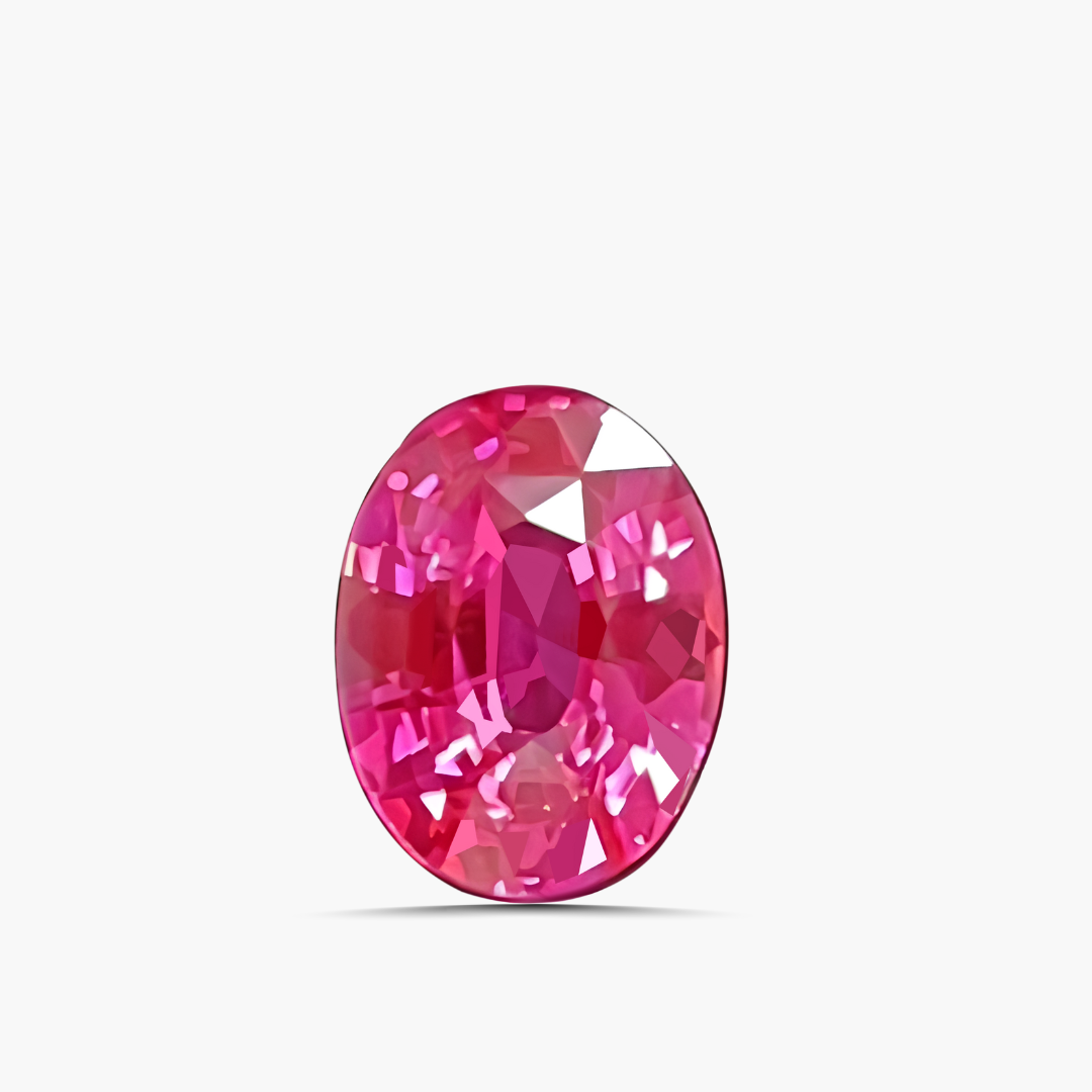 2.65 carats Vivid Pink Natural Sapphire | Oval Cut | AIGS Certified