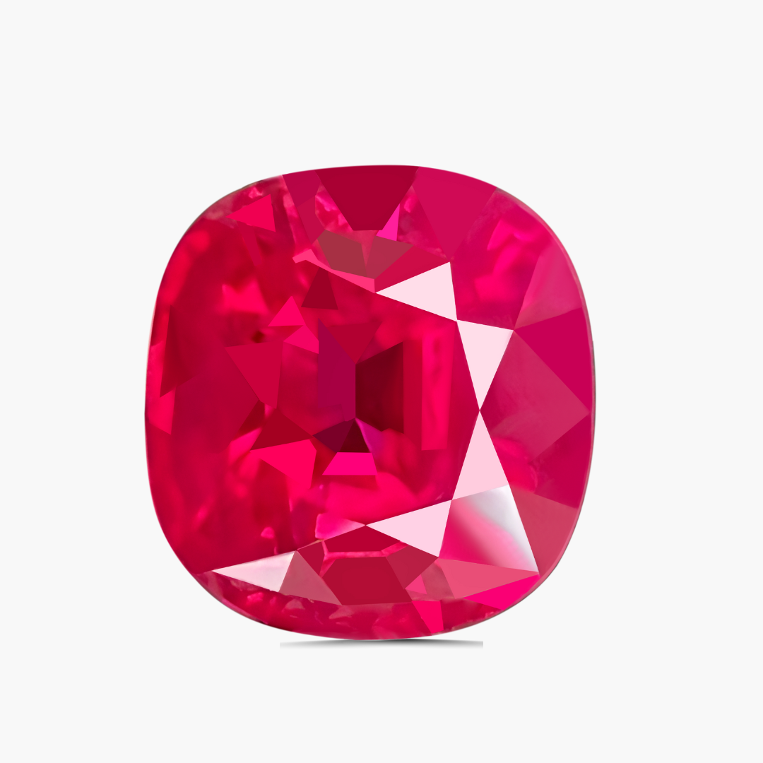 3.06 cts Cushion Cut Burma Natural Ruby | GRS Certified