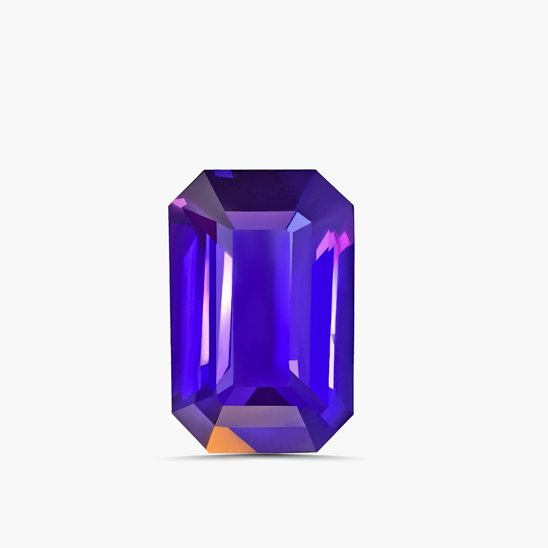 2.53 carats Rare Violet Natural Sapphire | Emerald Cut | GUILD Certified
