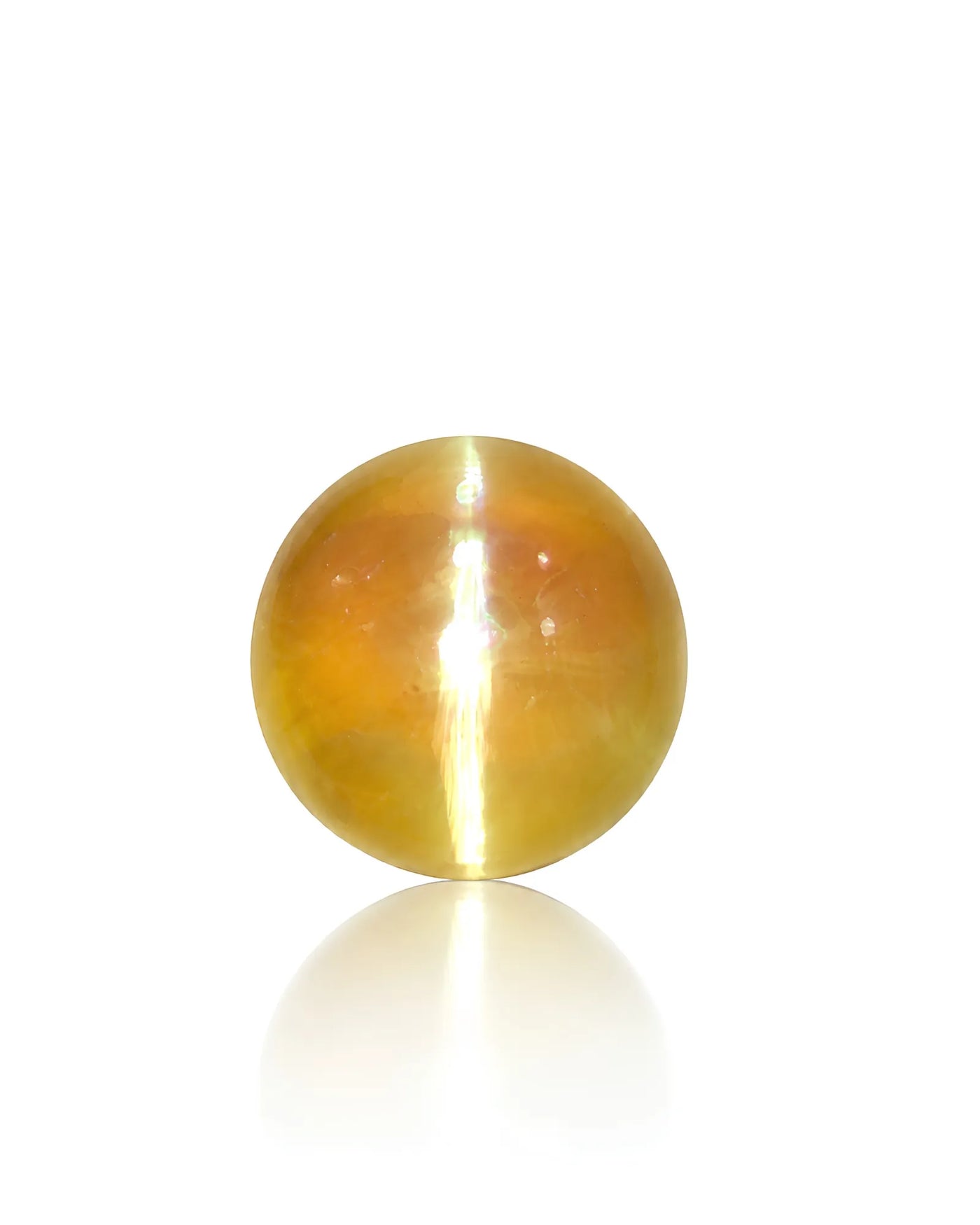 2.28 carats Natural Honey Color Cat's Eye Chrysoberyl | Round Cabochon