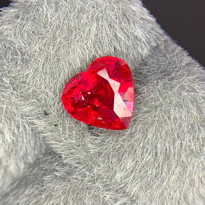 2.01cts Heart Cut GRS Certified Natural Ruby Gemstone | Saratti