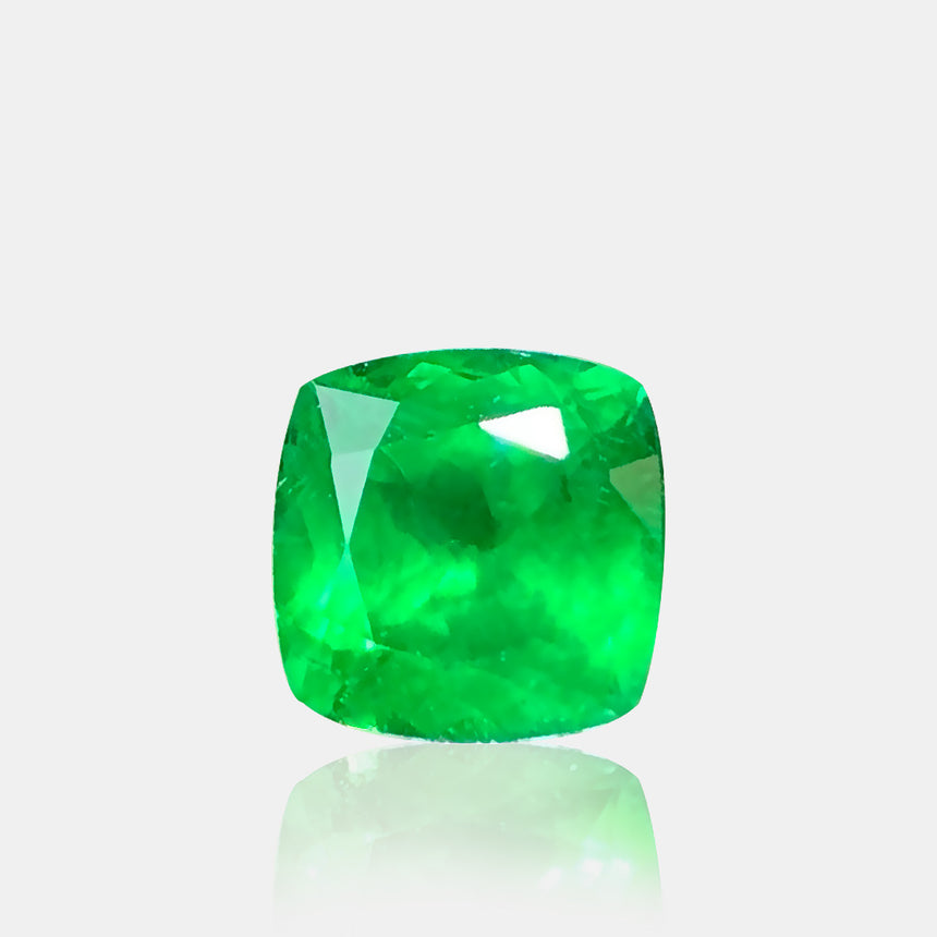 2.06 carat Natural Posidonia Green tsavorite cushion faceted loose gemstone | SARATTI