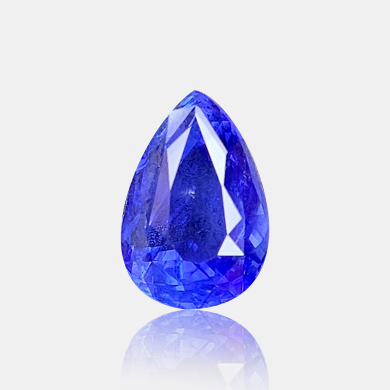 2.06 carat Unheated Natural Cornflower Blue sapphire pear loose gemstone | SARATTI