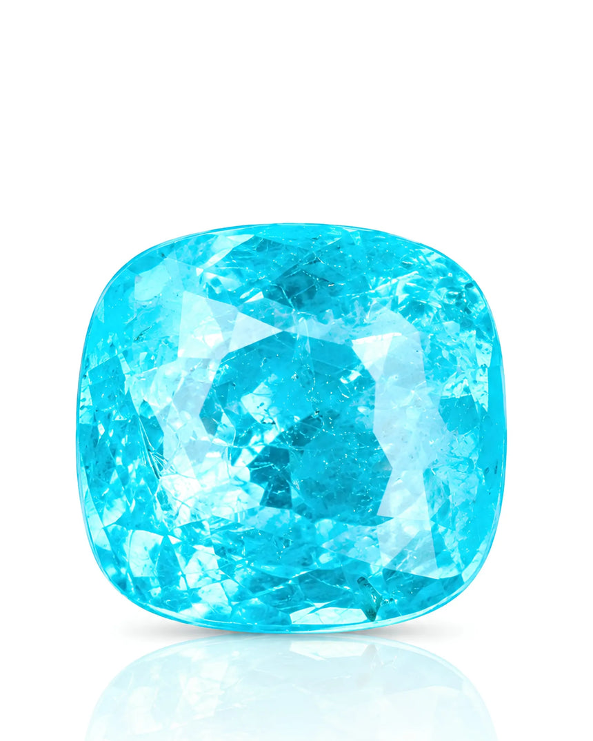 2.06ct Natural Neon Blue Tourmaline cushion main view | SARATTI