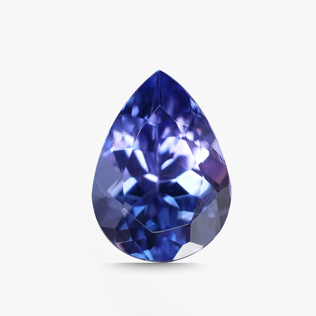 2.19ct pear cut royal blue tanzanite loose gemstone | SARATTI