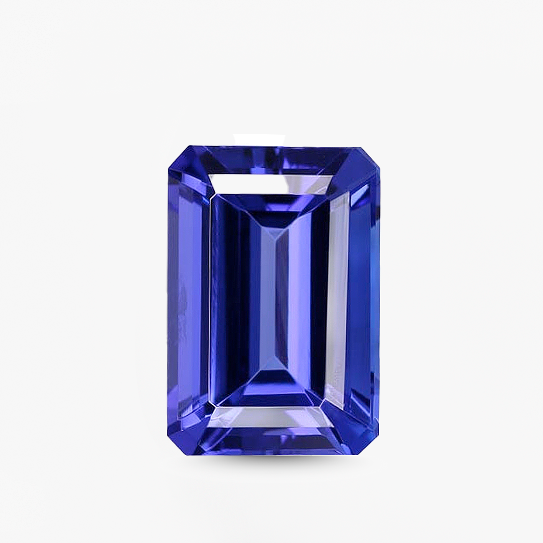 2.84ct emerald cut blue tanzanite loose gemstone | SARATTI