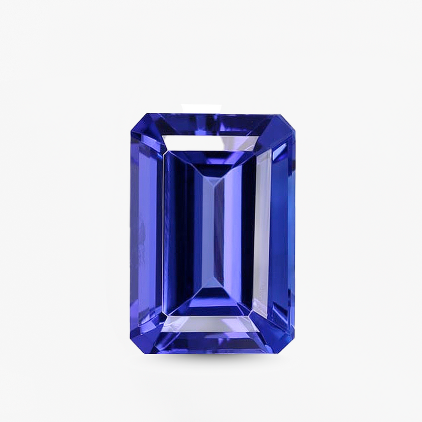 2.84ct emerald cut blue tanzanite loose gemstone | SARATTI