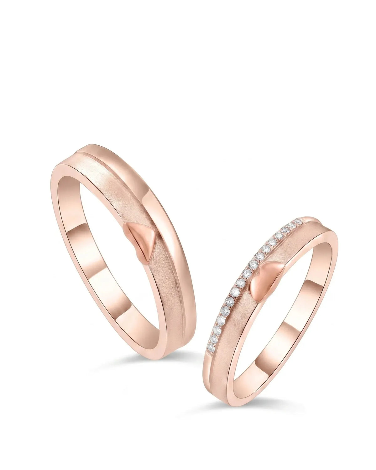 The Sweet Embrace Duo Wedding Ring Set