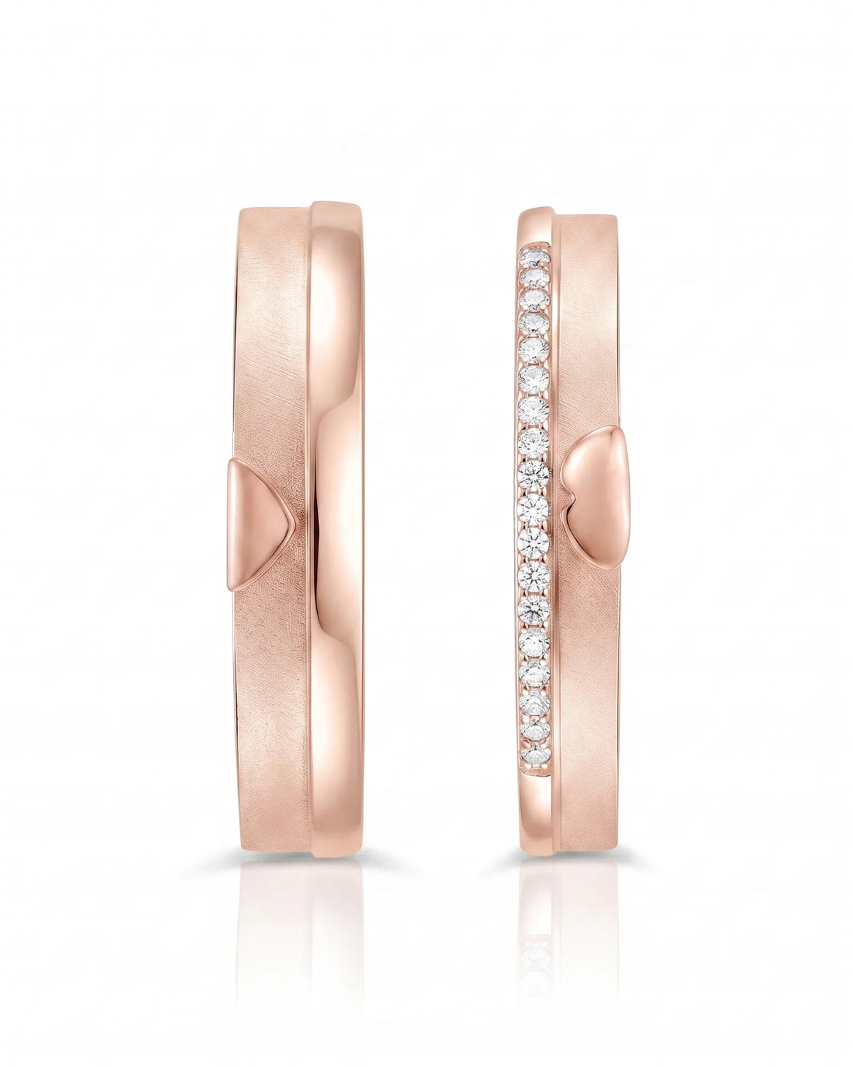 The Sweet Embrace Duo Wedding Ring Set