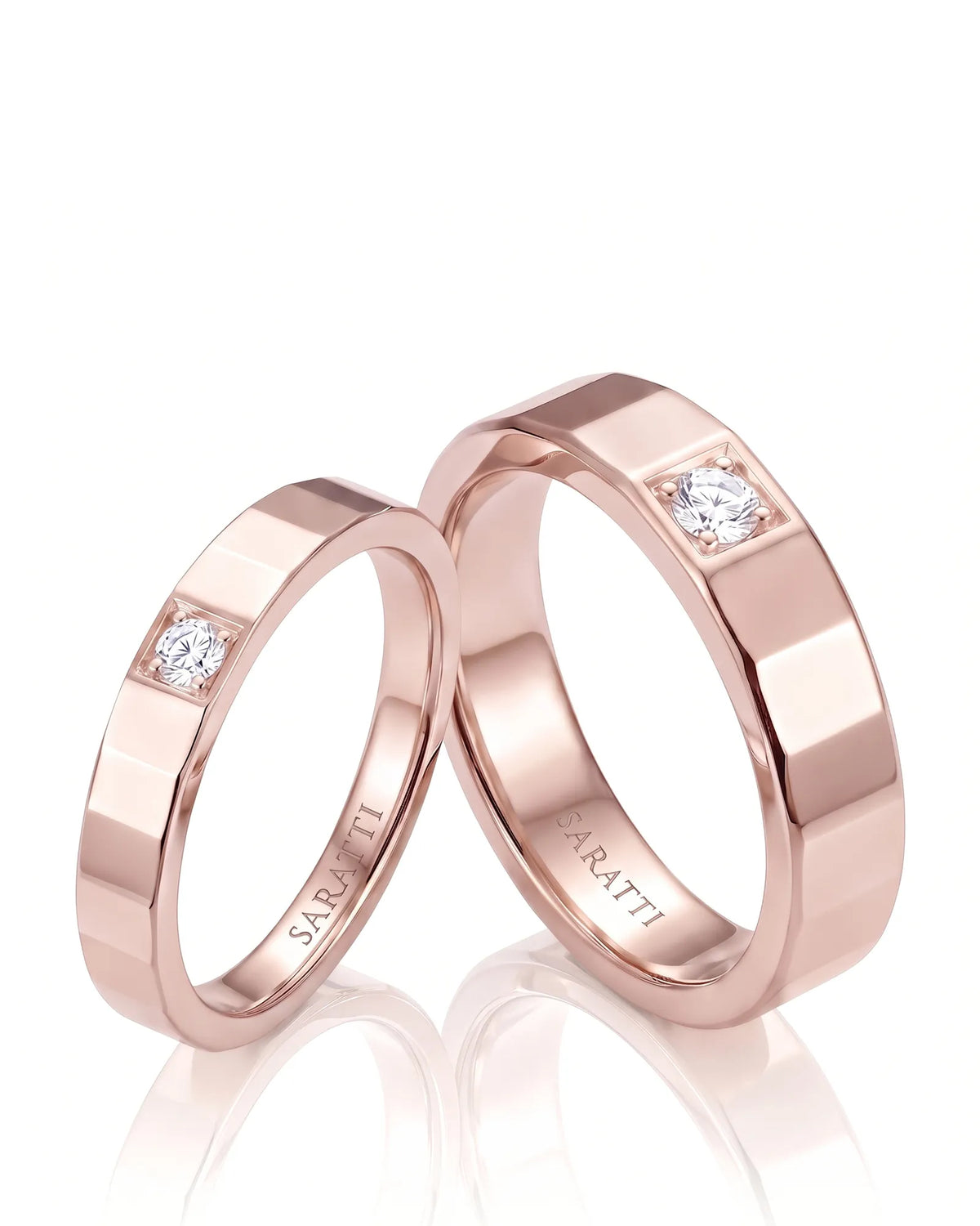 Aura Diamond Wedding Set | His & Hers