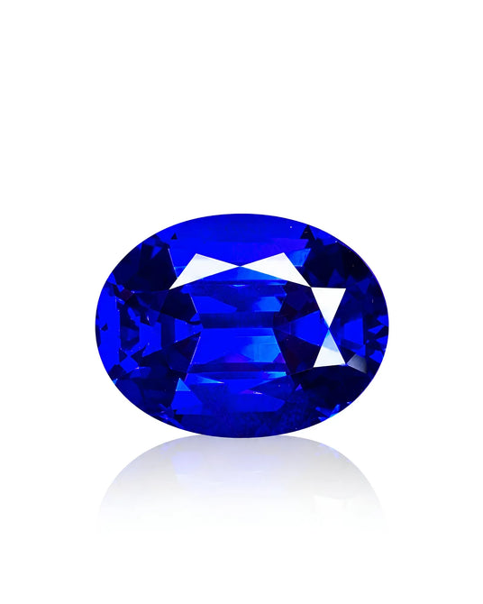25.90 carats Natural Purplish-Blue Tanzanite oval main view | SARATTI