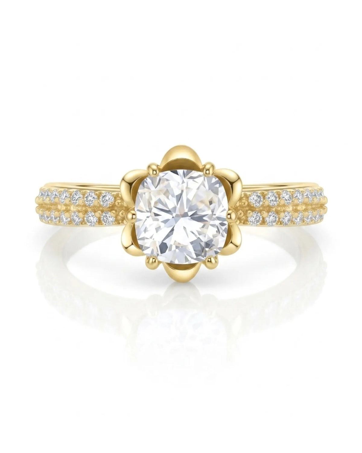 LAURE • Cushion Moissanite Yellow Ring