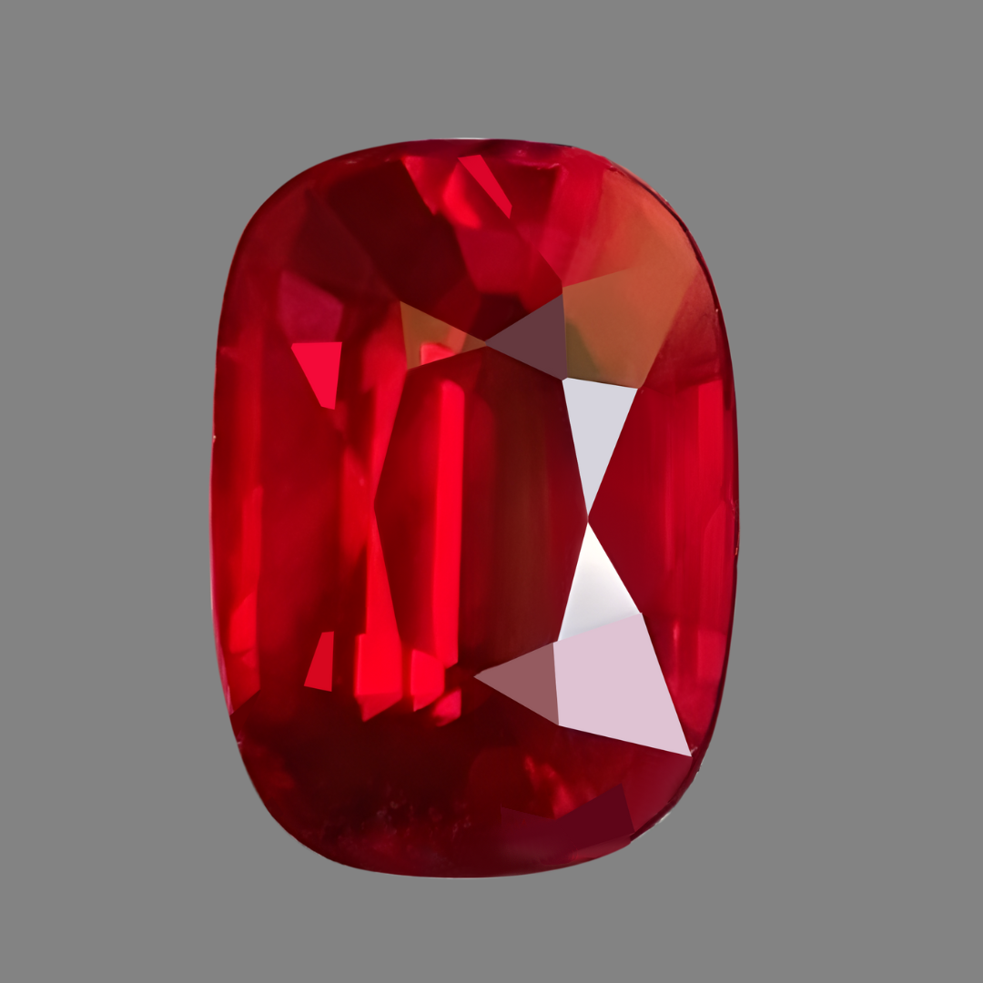 Genuine Natural Ruby Gemstone in Cushion Shape | Saratti Jewelry