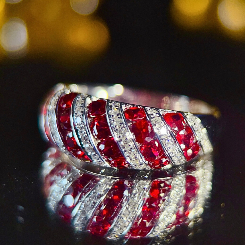 2ct Natural Ruby Diamond Ring | SARATTI