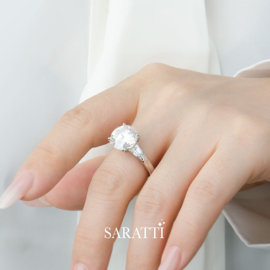 Prong Held Diamond Engagement Ring | Saratti