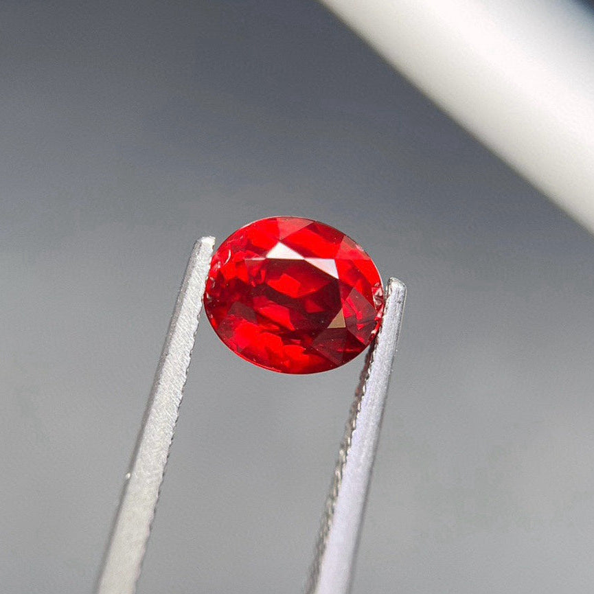 3.02cts Oval Cut Pigeon Blood Red Natural Ruby | Unheated | GRS Certified