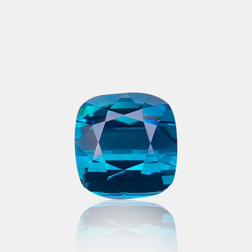 3.03ct Natural Blue Tourmaline Cushion Cut | SARATTI