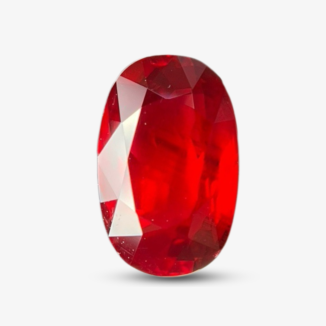 3.06-carat Oval Pigeon Blood Red Natural Ruby | Unheated |AIGS Certified