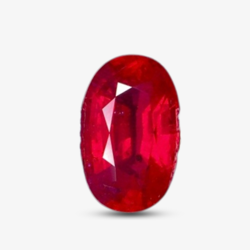 3.07-carat Oval Cut Pigeon Blood Red Natural Ruby | Unheated | GRS Certified